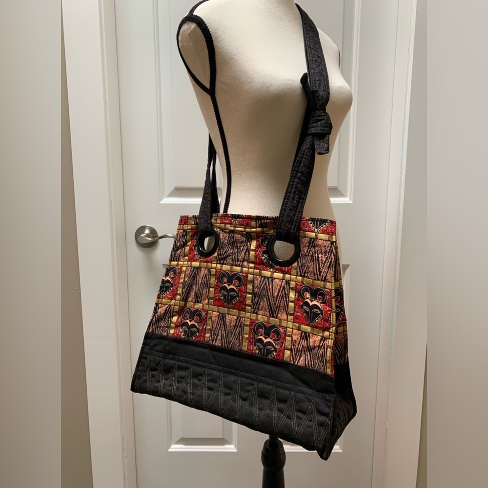African pattern fabric tote bag, NWOT